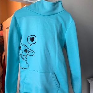 Baby blue baby yoda hoodie Star Wars